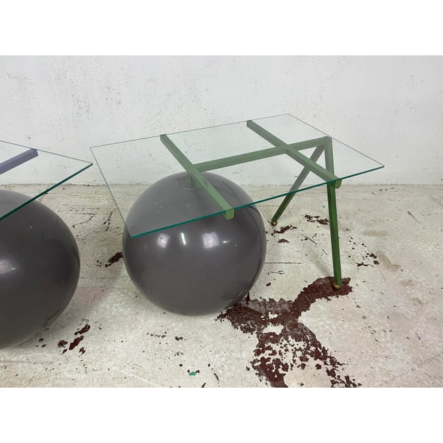 1980s Coffee Tables with Metal Structure, 1980s, Set of 2 For Sale - Image 5 of 9