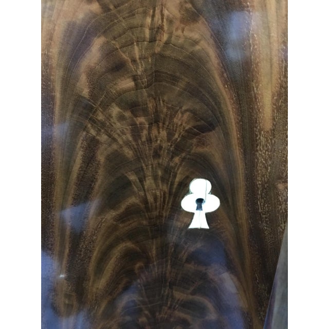 Antique Danish Trapezoidal Mahogany Cabinets with Drawer on Top, Set of 2 For Sale - Image 6 of 7