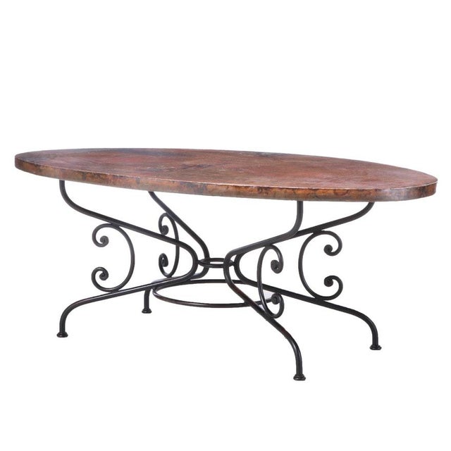 Arhaus Large Copper and Metal Dining Table | Chairish