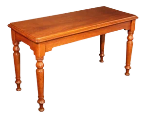 English Console or Sofa Table of Mahogany on Turned Legs