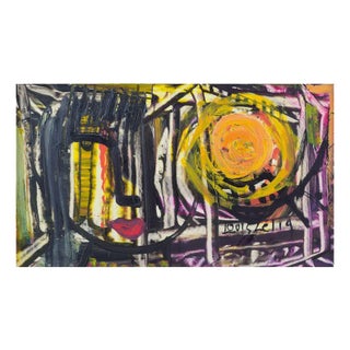 Louis Zelig, Abstract Composition, Oil on Panel For Sale