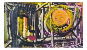 Louis Zelig, Abstract Composition, Oil on Panel