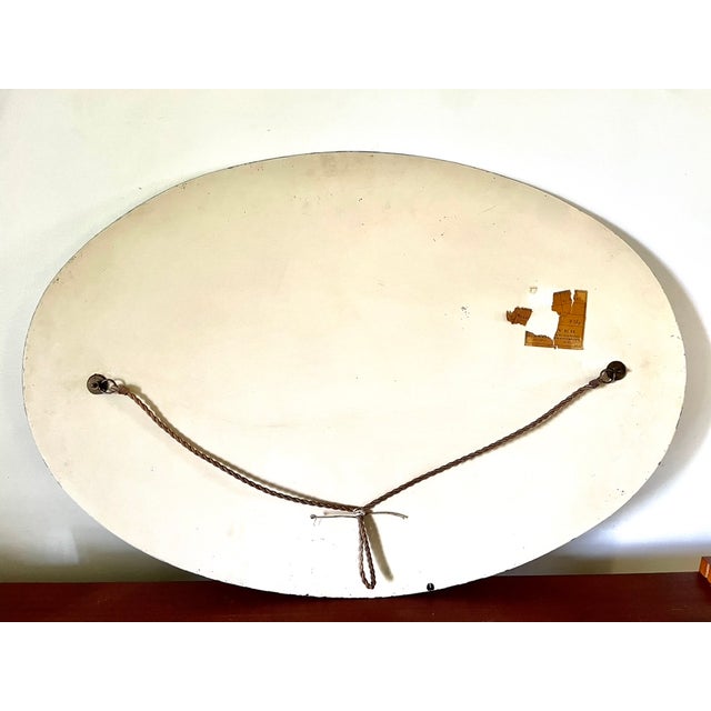 Large Oval Beveled Mirror, 1930s For Sale - Image 8 of 16