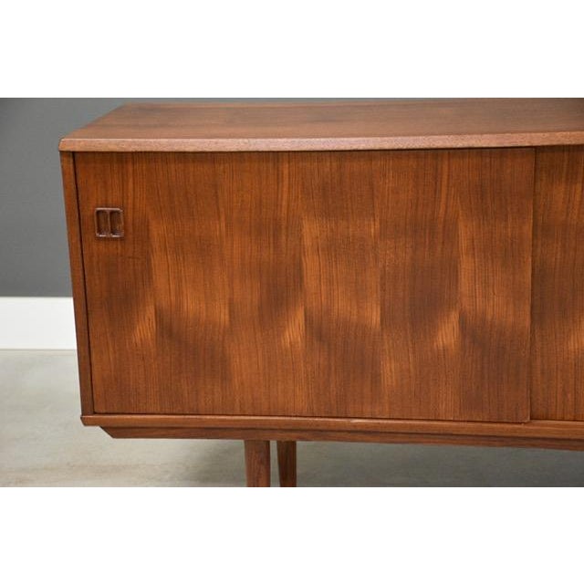 Refinished 59” Danish Modern Teak Credenza For Sale - Image 9 of 11
