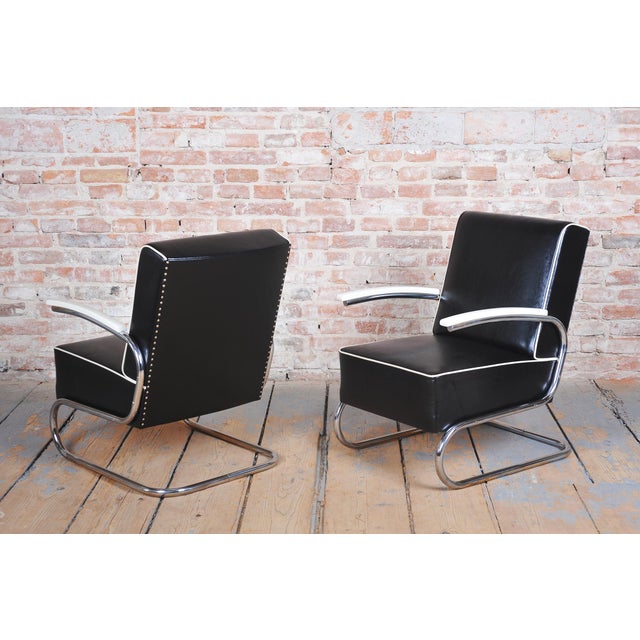 Bauhaus Armchair in Chrome by W. Gispen for Mücke-Melder, Czech, 1930s For Sale - Image 16 of 18
