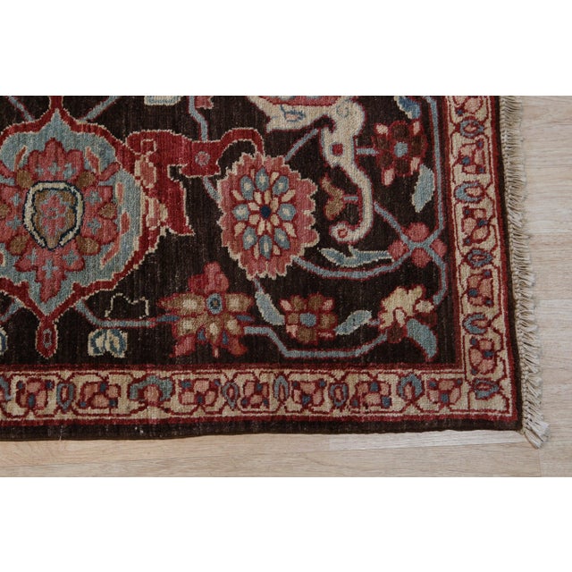 2020s 8x10 Lila Chic Red Floral Traditional Hand Knotted Wool Carpet Rug For Sale - Image 5 of 5