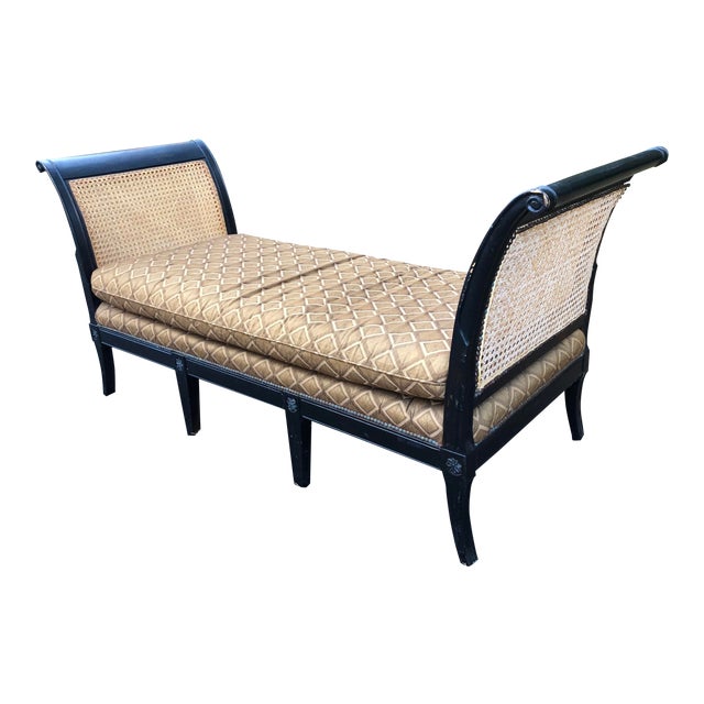 Vintage French Cane Chaise Lounge Chairish