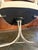 Pair of 1970’s Mid century modern white chrome swivel chairs that have been reupholstered. The chairs are intact. There...
