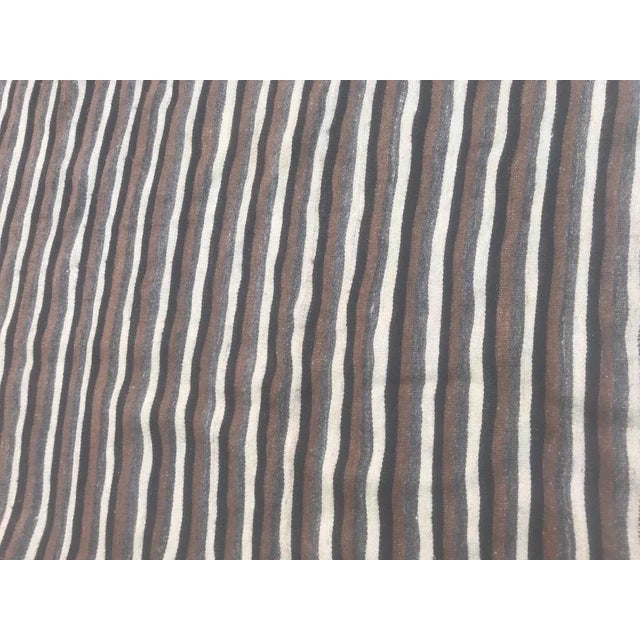 Mid-Century Modern Goat Hair Moroccan Rug with Stripes For Sale - Image 6 of 8