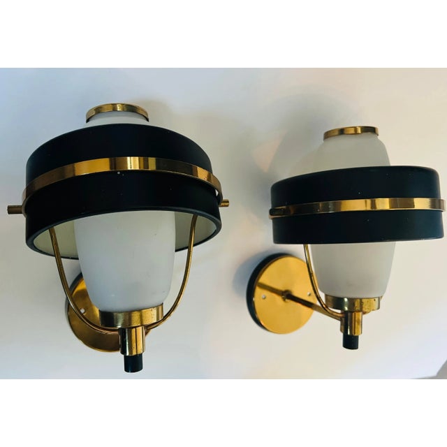 1950s Stilnovo Italian Mid Century Wall Lights - A Pair For Sale - Image 10 of 13