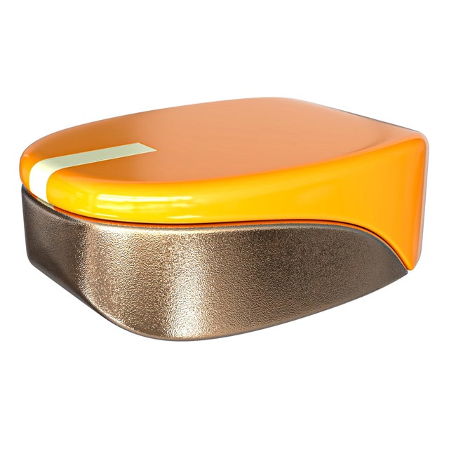Metal "Soyrce" Coffee Table With Bronze and Stainless Steel For Sale - Image 7 of 7