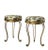 Mid-Century Modern 1940s Pier Luigi Colli Style Brass Stools - Set of 2 For Sale - Image 3 of 3
