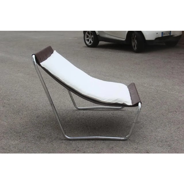 Textile Italian Minimalist Armchair, 1970s For Sale - Image 7 of 10