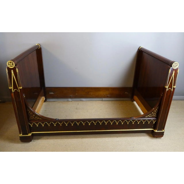 Antique Brown Wooden Sofabed For Sale - Image 6 of 13