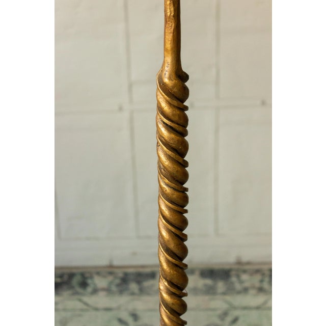 1950s Sculptural Gilt Iron Floor Lamp For Sale - Image 5 of 8