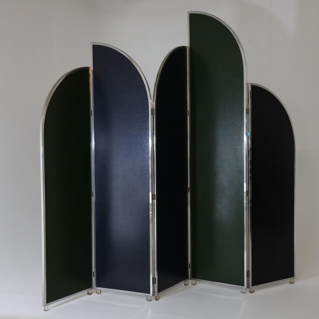 1970s 1970s Colorful Modernist Folding Screen by Sandro Petti For Sale - Image 5 of 18