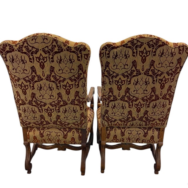 Century Furniture Century Furniture Amelia Arm Chairs, a Pair, French Throne Dining Chairs, Usa For Sale - Image 4 of 12