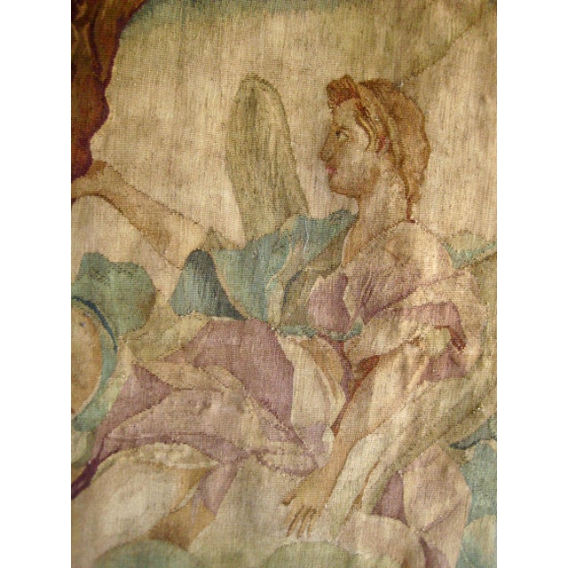 Textile French Beauvais Tapestry Coat of Arm of the Kings of France 19 Century For Sale - Image 7 of 15