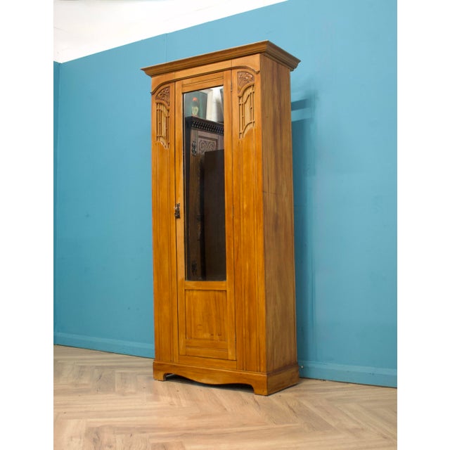 Edwardian Satinwood Wardrobe, 1900s For Sale - Image 4 of 9