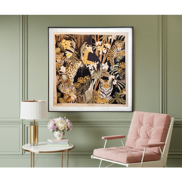 This is an outstanding and authentic Salvatore Ferragamo silk scarf that had been professionally framed. This vibrant...