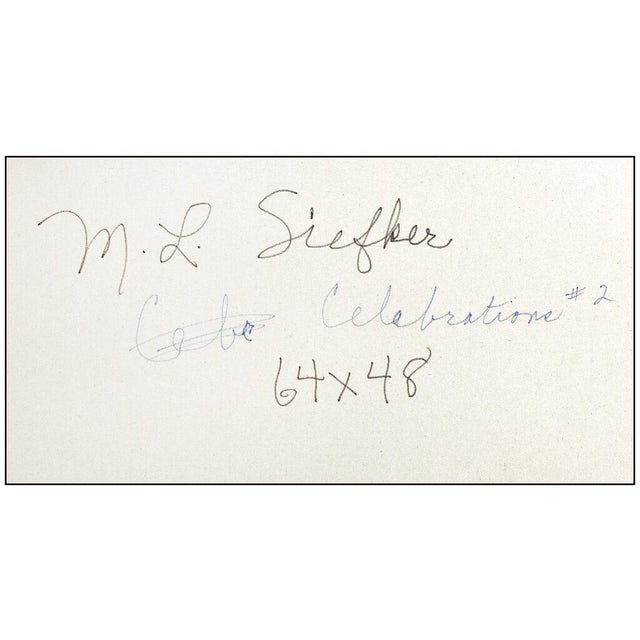 Abstract Expressionism Late 20th Century Celebrate The Beginning, Mary Lou Siefker For Sale - Image 3 of 4