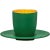 Modern Nicolette Mayer Oro 24k Crystal Espresso Cup with Saucer, Emerald, in Gift Tube For Sale - Image 3 of 3