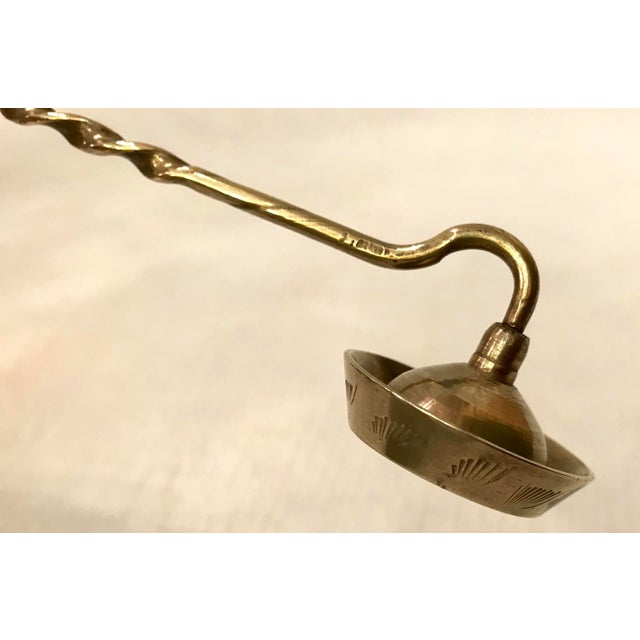 Vintage Etched Brass Candle Snuffer Chairish