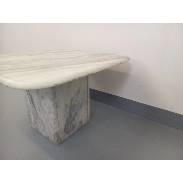 1970s Vintage White Marble Coffee Table, 1970s For Sale - Image 5 of 13