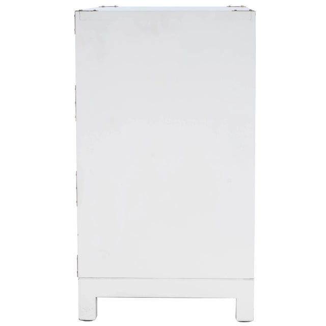 White Forster Campaign 3 Drawer Dresser, White For Sale - Image 8 of 13