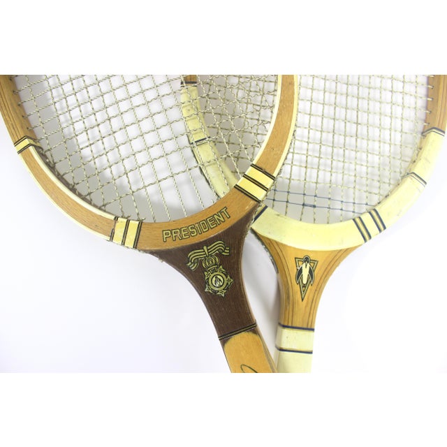 Curated Set of Vintage Sport Tennis Rackets for Designer Decorating ...