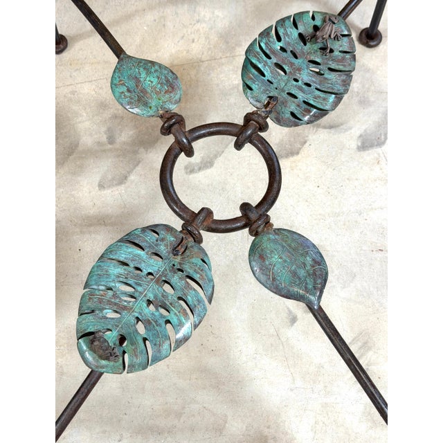 Emilia Castillo Verdigris Bronze Frog & Lily Pad Motif Table For Sale - Image 13 of 18