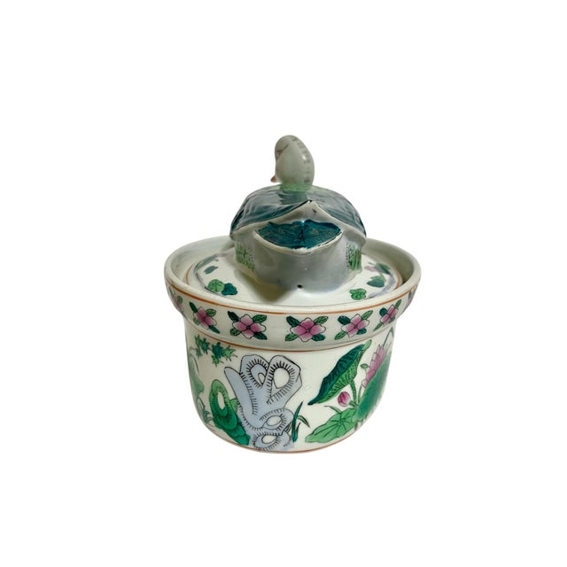 Vintage Chinese Porcelain Duck Tureen Covered Dish For Sale - Image 4 of 6