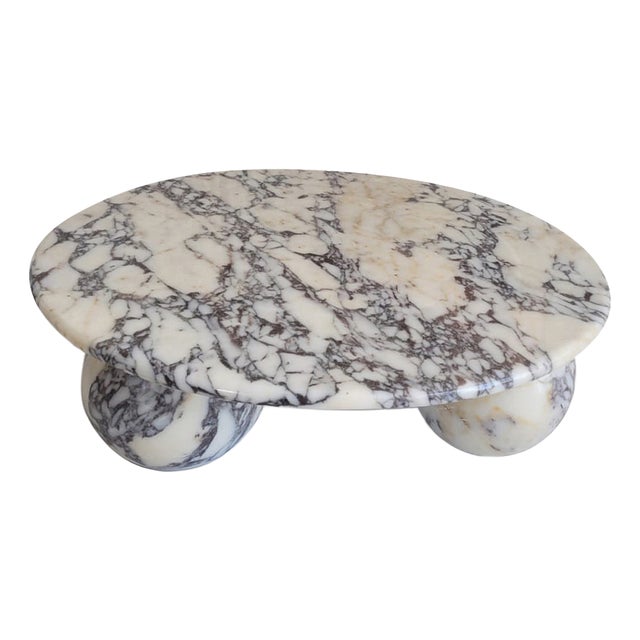 Viola Veined Sphere Ball Leg Coffee Table by My Habitat Design For Sale