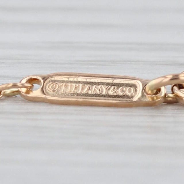 Metal Tiffany Garden Flower Diamond Pendant Necklace W/ Box 18k Yellow Gold 16" For Sale - Image 7 of 9