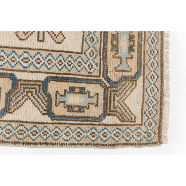 Natural Mid 20th Century Wool Flora Rug For Sale - Image 10 of 10