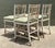 Vintage Distressed Wood Faux Bamboo Spindle Back Chairs - Set of 4 For Sale - Image 17 of 18