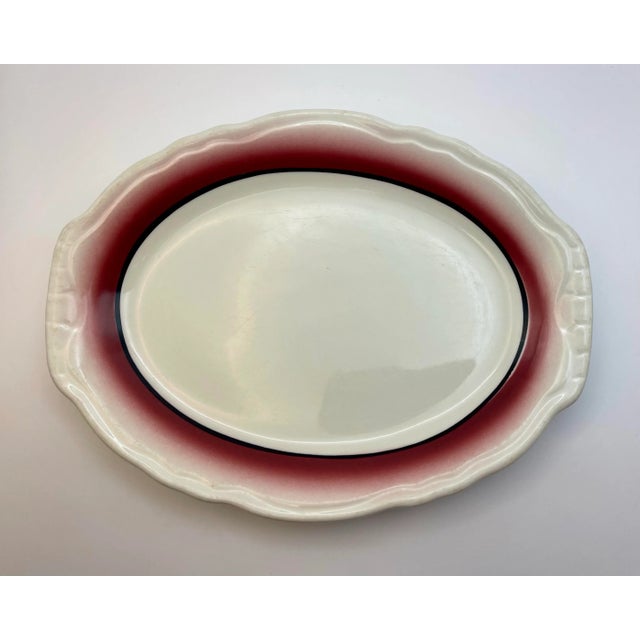 1940s 1940s Homer Laughlin Faded Rose Border Small Platter For Sale - Image 5 of 5