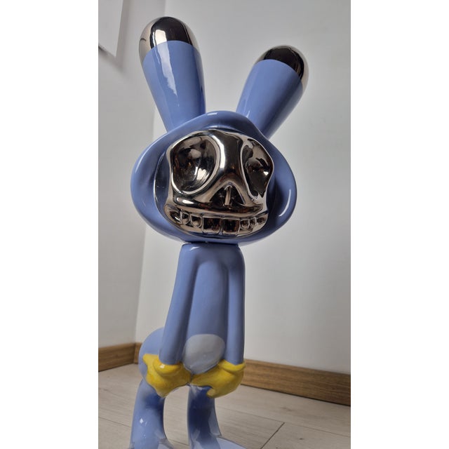 Vintage Coniglieschio Model Sculpture in Glazed Ceramic by Massimo Giacon for Studio Superego, 1990s For Sale - Image 4 of 14