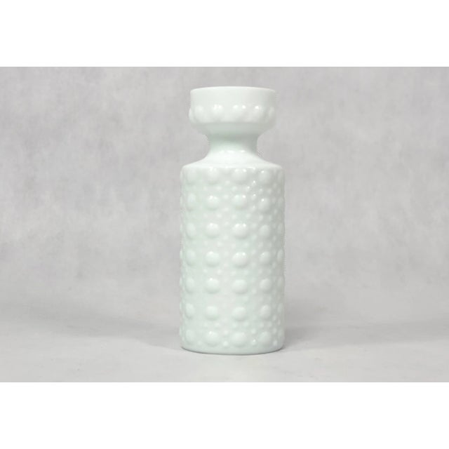 Mid-Century Milk Glass Vase by Herbert Kny for VEB Glaswerk Schmiedefeld, 1960s, in Flawless conditions. Designed 1960 to...