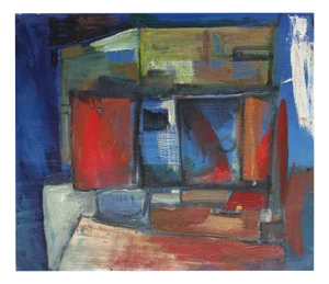 Aleksandr Rodin, Boat Station, 1983, Oil Painting