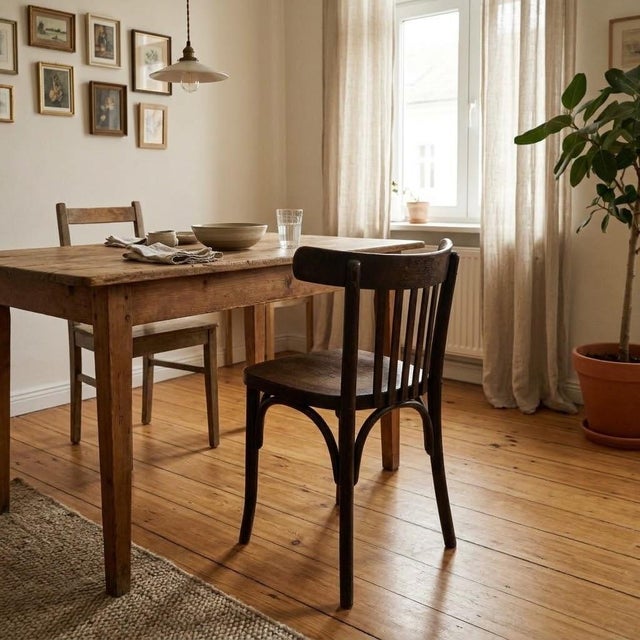 Industrial Antique Bentwood Bistro Dining Chair For Sale - Image 3 of 5
