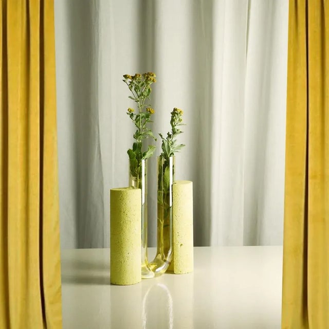 Yellow-Yellow Cochlea Dello Sviluppo Soils Edition Vase by Coki Barbieri For Sale - Image 4 of 6