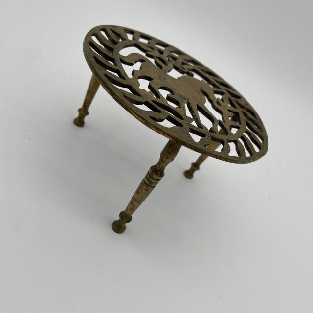 English Late 19th Century English Brass Trivet Stand For Sale - Image 3 of 4