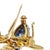 Blue Vintage 14k Yellow Gold Sapphire & Diamond Fly Brooch For Sale - Image 8 of 11