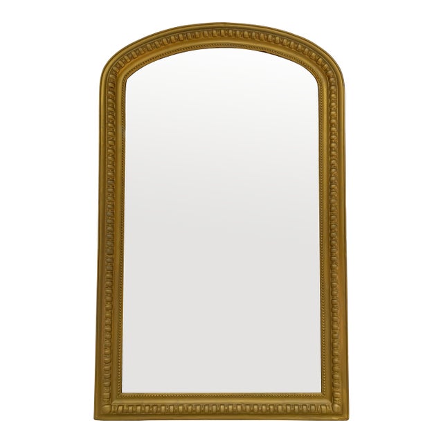 19th Century Large French Louis Phillipe Carved and Giltwood Mirror For Sale