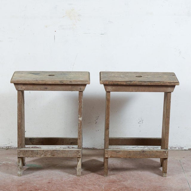 Industrial Artisan Workshop Stools, Set of 2 For Sale - Image 10 of 18