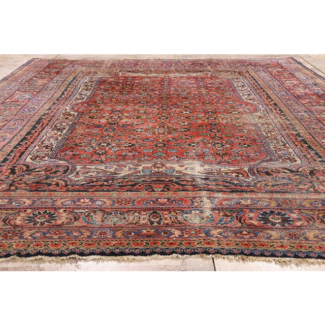 Late 19th Century Persian Lilihan Rug, 08'08 X 11'00 For Sale - Image 9 of 10