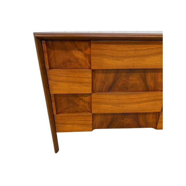 Edmond J. Spence Mid-Century Swedish Modern Edmond Spence Brutalust 8-Drawer Dresser For Sale - Image 4 of 13