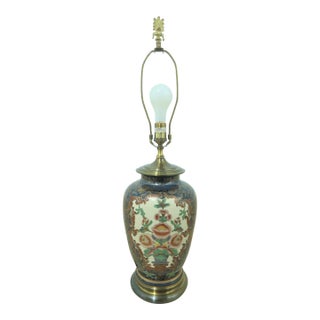 Wildwood Chinoiserie Design Crackle Porcelain Table Lamp For Sale