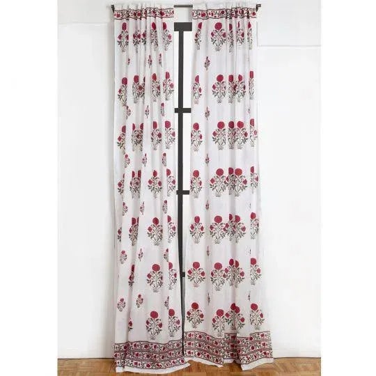 Not Yet Made - Made To Order Amaya 45" X 96" Red Curtain For Sale - Image 5 of 5